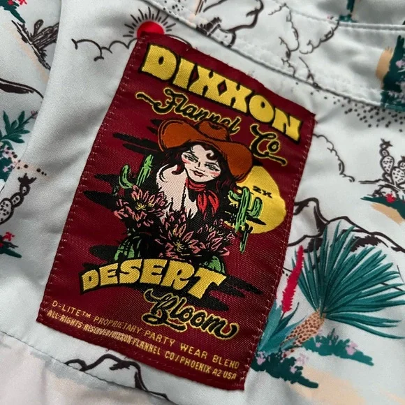 DIXXON Desert Bloom Button Up Western Shop Party Blouse XXL Women’s Retro Cowboy - Picture 5 of 6